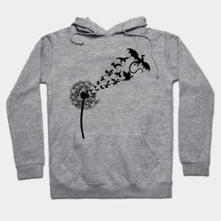 Dandelion Dragons Soar Free Hoodie